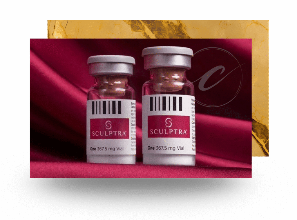 Sculptra injection treatment to restore facial volume and stimulate collagen at Cloud Nine Aesthetics in Jacksonville IL.