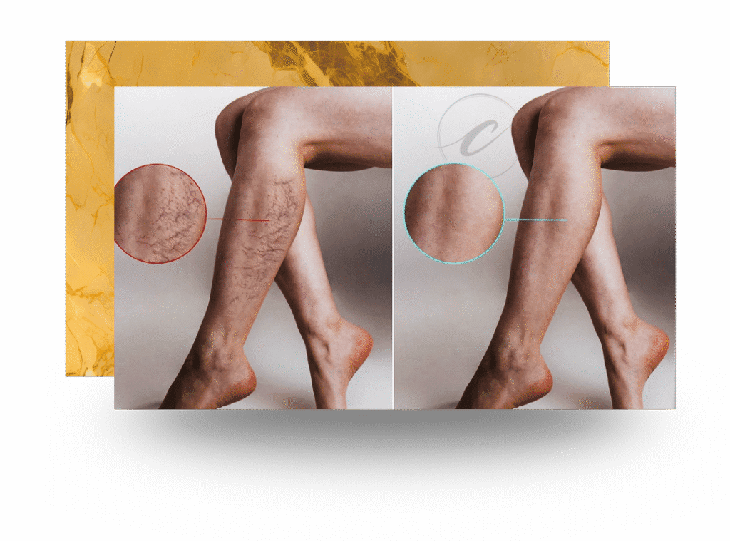 Spider vein removal treatment with laser therapy at Cloud Nine Aesthetics in Jacksonville IL.